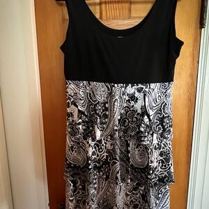 Black and White Paisley Dress